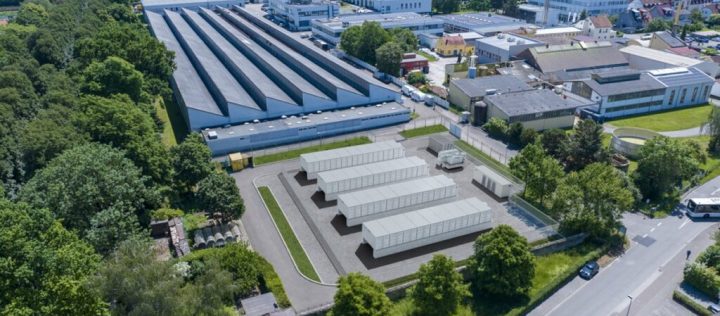 Visualisierung des CAPAC Großspeicherparks in Bruchsal